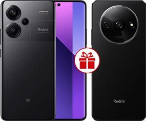 Смартфон Xiaomi Redmi Note 13 Pro+ 5G 12GB/512GB с NFC международная версия (полуночный черный) и Redmi A3 3GB/64GB (полуночный черный) по акции - 1/1
