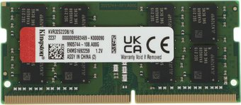 Оперативная память Kingston 16GB DDR4 SODIMM PC4-25600 KVR32S22D8/16 - 1/1
