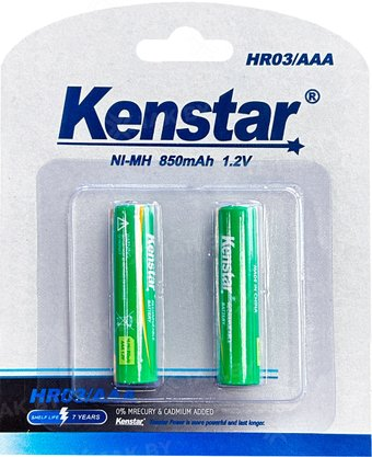 Аккумулятор Kenstar HR03/AAA Ni-Mh 850 mAh BL-2 - 1/1