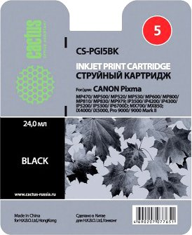 Картридж CACTUS CS-PGI5BK - 1/1