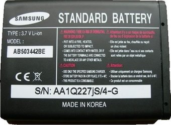 Аккумулятор для телефона Копия Samsung E570, J700 (AB503442BE) - 1/1