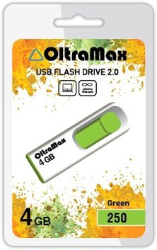 USB Flash OltraMax 250 4GB (зеленый) [OM-4GB-250-Green] - 1/1