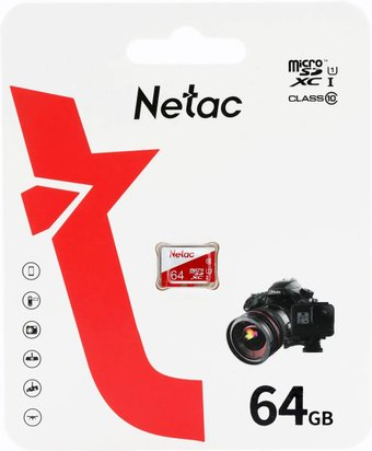Карта памяти Netac microSDXC P500 ECO 64GB - 1/1