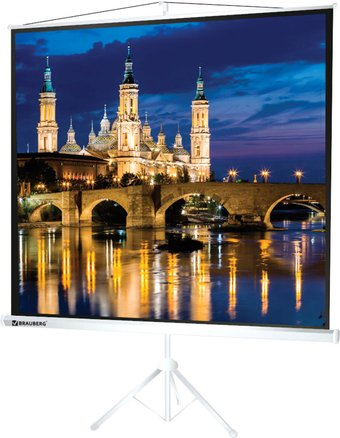 Проекционный экран BRAUBERG Tripod 1:1 (200x200) 236731 - 1/1