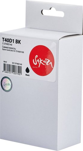 Картридж Sakura Printing SIC13T40D140 (аналог Epson T40D1 BK) - 1/1