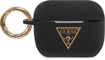 Чехол CG Mobile Guess Triangle logo with ring для AirPods Pro GUACAPLSTLBK (черный) - 1/1