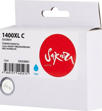 Картридж Sakura Printing SI9202B001 (аналог Canon 1400XL C) - 1/1