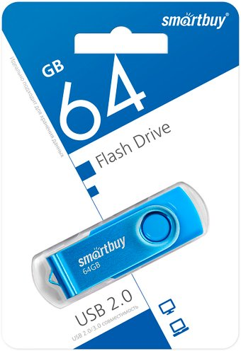 USB Flash SmartBuy Twist 64GB (синий) - 1/1