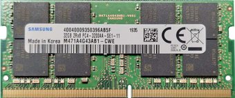 Оперативная память Samsung 32GB DDR4 SODIMM PC4-25600 M471A4G43AB1-CWE - 1/1