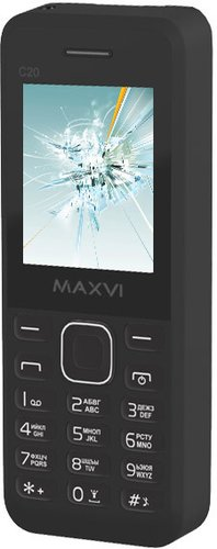 Кнопочный телефон Maxvi C20 Black - 1/1