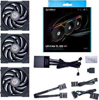 Комплект вентиляторов для корпуса с контроллером Lian Li Uni Fan TL 120 Triple Pack G99.12TL3B.00 - 1/1