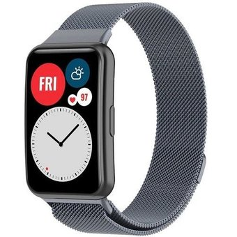 Браслет Rumi Milanese loop металлический для Huawei Watch FIT, Watch FIT Elegant (серый) - 1/1