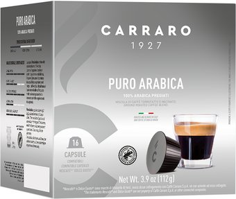 Кофе в капсулах Carraro Puro Arabica в капсулах Dolce Gusto 16 шт - 1/1