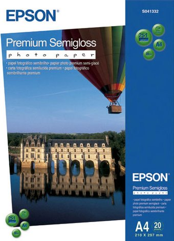 Фотобумага Epson Premium Semigloss Photo Paper A4 20 листов (C13S041332) - 1/1