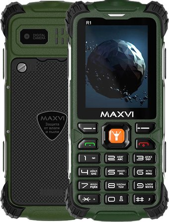 Кнопочный телефон Maxvi R1 (зеленый) - 1/1