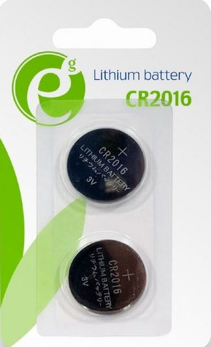 Батарейка EnerGenie Lithium CR2016 2 шт. EG-BA-CR2016-01 - 1/1
