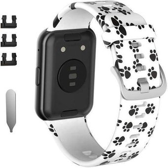 Ремешок Rumi силиконовый для Huawei Watch FIT, Watch FIT Elegant (следы) - 1/1