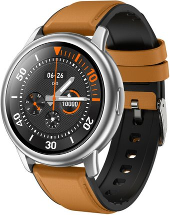 Умные часы Lemfo LF28 (серебристый/кожаный браслет) - 1/1