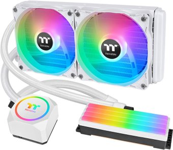 Система жидкостного охлаждения для процессора Thermaltake Floe RC240 Snow Edition CL-W330-PL12WT-A - 1/1