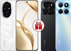 Смартфон HONOR 200 8GB/256GB международная версия (лунный белый) и смартфон HONOR X6a 6GB/128GB по акции - 1/1