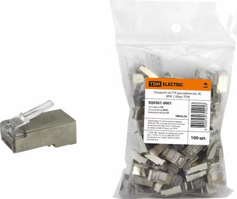 Коннектор TDM Electric SQ0561-0001 RJ-45 FTP (100 шт) - 1/1