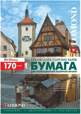Фотобумага Lomond глянцевая двухсторонняя A4 170 г/кв.м. 250 листов (0310241) - 1/1