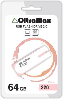 USB Flash OltraMax 220 64GB (розовый) [OM-64GB-220-Pink] - 1/1