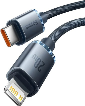 Кабель Baseus Crystal Shine USB Type-C - Lightning (2 м, черный) - 1/1