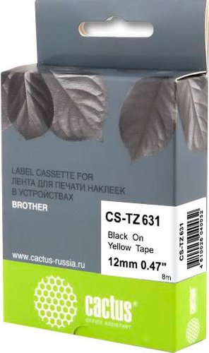 Картридж-лента для термопринтера CACTUS CS-TZ631 (аналог Brother TZe-631) - 1/1