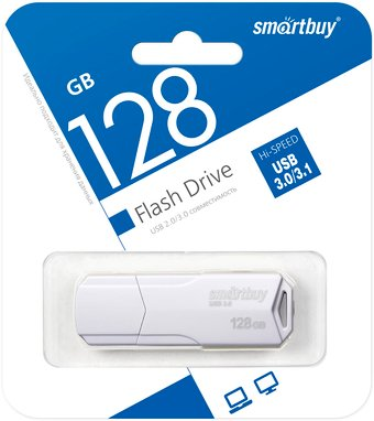 USB Flash SmartBuy Clue 3.0 128GB (белый) - 1/1