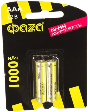 Аккумулятор Фаza AAA 1000 мАч 1.2В 5002913 (2 шт) - 1/1