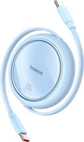 Кабель Baseus Free2Draw Mini Retractable USB Type-C-USB Type-C (1 м, голубой) - 1/1