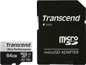 Карта памяти Transcend microSDXC 340S 64GB (с адаптером) - 1/1