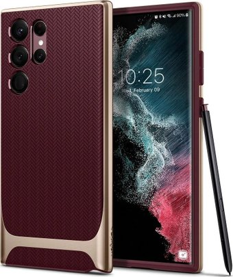 Чехол для телефона Spigen Neo Hybrid для Galaxy S22 Ultra ACS04382 (бордовый) - 1/1