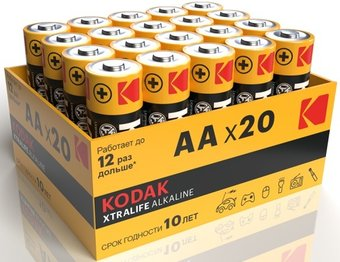 Батарейка Kodak LR06-20 bulk Xtralife Alkaline AA 20 шт - 1/1