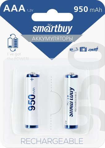 Аккумулятор SmartBuy AAA 950mAh 2 шт. SBBR-3A02BL950 - 1/1