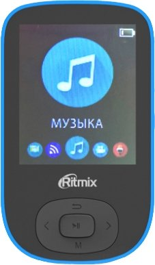 Плеер MP3 Ritmix RF-5100BT 8GB (черный/синий) - 1/1