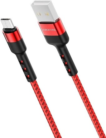 Кабель Borofone BX34 Advantage USB - Micro-USB (красный) - 1/1