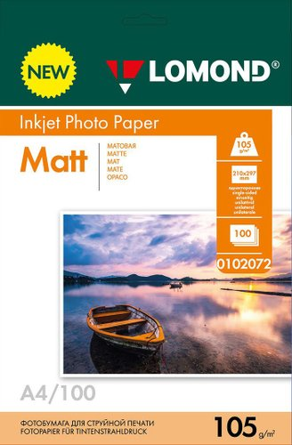 Фотобумага Lomond односторонняя матовая А4 105 г/м2 100 л 0102072 - 1/1