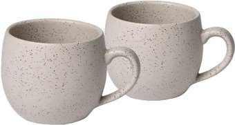 Набор кружек Fissman 9519 (2шт, белый песочный) - 1/1