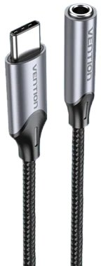 Кабель Vention BGMHA USB Type-C - 3.5 Jack (0.1 м, серый) - 1/1