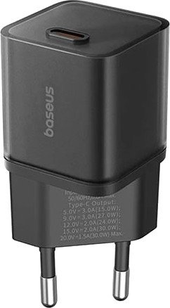 Сетевое зарядное Baseus GaN5S Fast Charger 1C 30W EU P10162504113-00 (черный) - 1/1