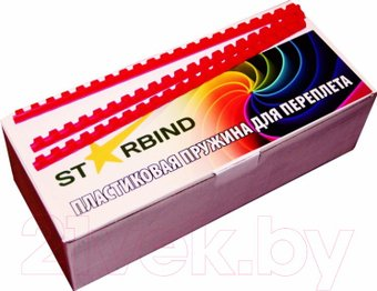 Расходные материалы для ламинаторов и брошюровщиков Starbind 6мм BP06Rd (100шт, красный) - 1/1