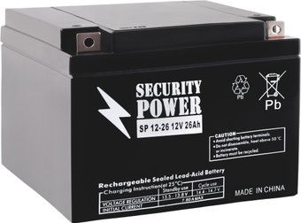 Аккумулятор для ИБП Security Power SP 12-26 (12В/26 А·ч) - 1/1