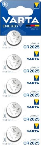 Элементы питания Varta Lithium CR2025 3V 6025229405 (5шт) - 1/1