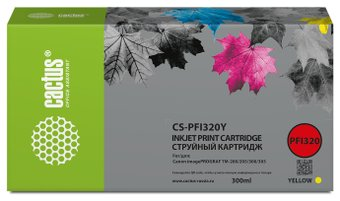 Картридж CACTUS CS-PFI320Y (аналог Canon PFI320Y) - 1/1