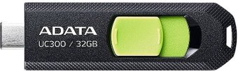 USB Flash ADATA UC300 32GB (черный/зеленый) - 1/1