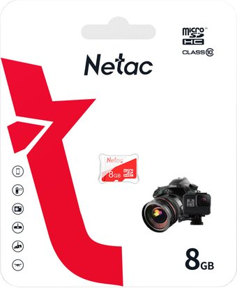 Карта памяти Netac microSDHC P500 ECO 8GB - 1/1