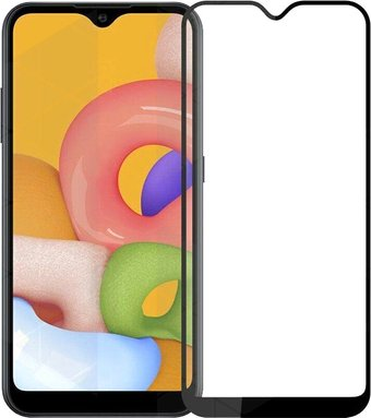 Защитное стекло KST Full glue для Samsung Galaxy A01 (A015) (черное) - 1/1
