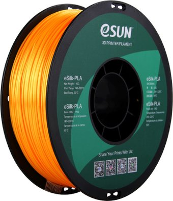Пластик eSUN eSilk PLA 1.75 мм 1000 г (темно-желтый) - 1/1